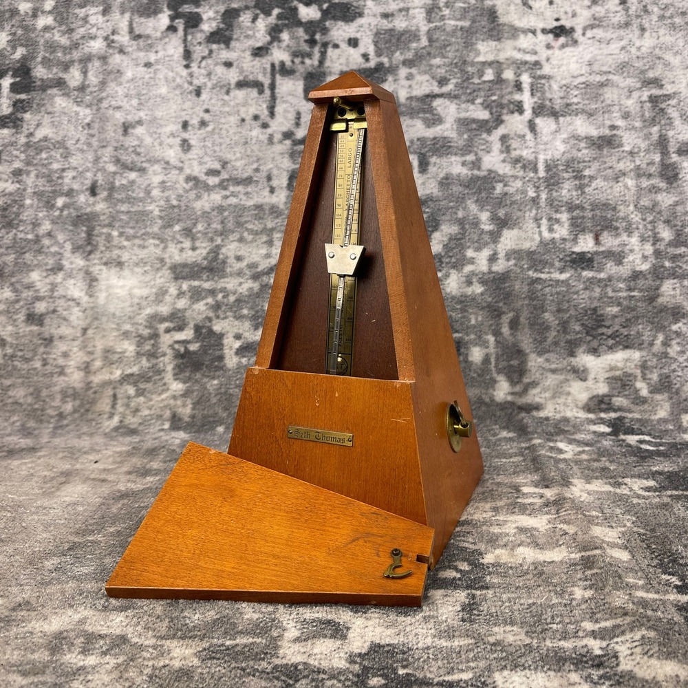 Vtg Seth Thomas Wood Metronome USA Music Decor Repair Parts Dark Academia